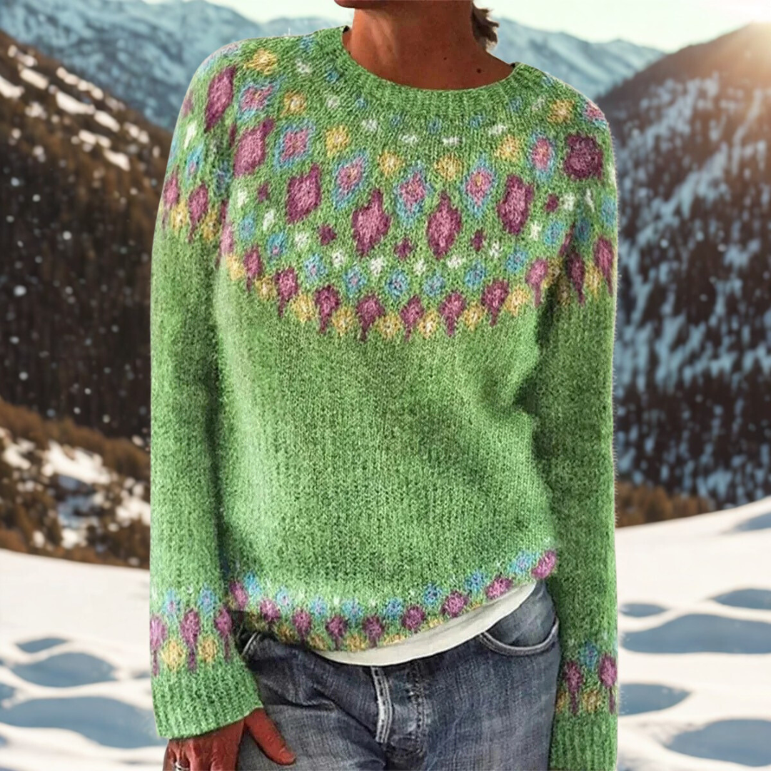 Sigrid™ | Mountain Bloom Knit Sweater