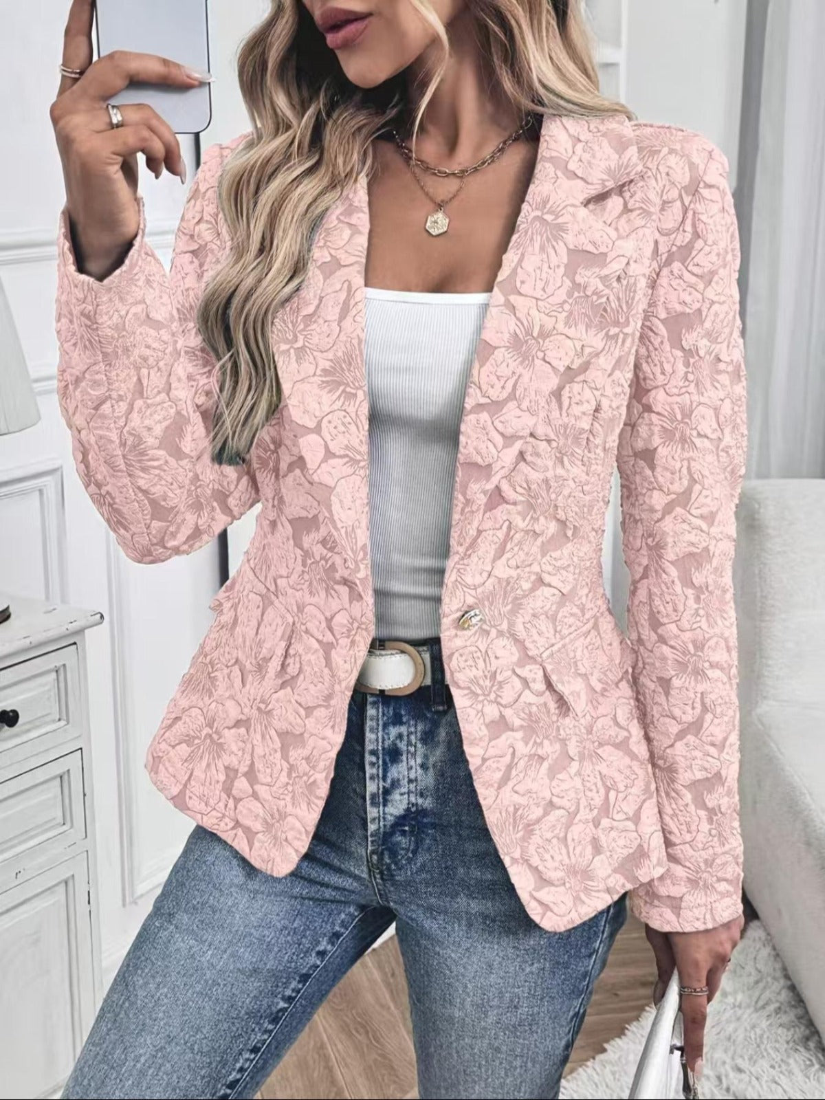 Maxine™ | Vintage Paisley Jacquard Tailored Blazer