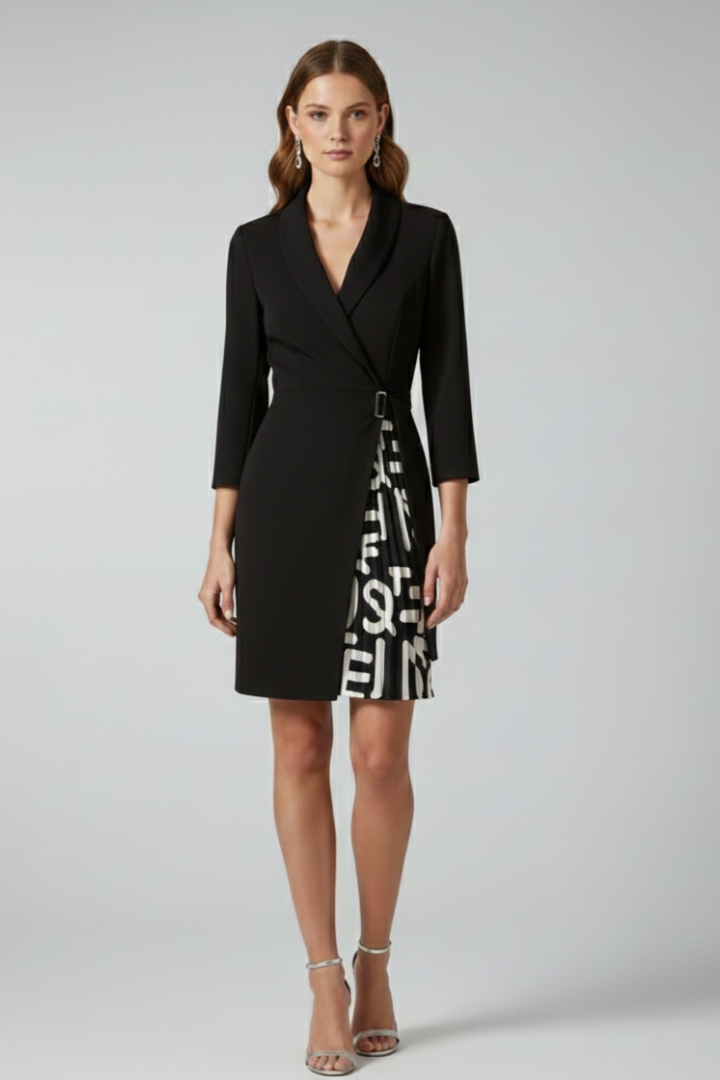 Valentina™ | Elegant Pleated Wrap Blazer Dress