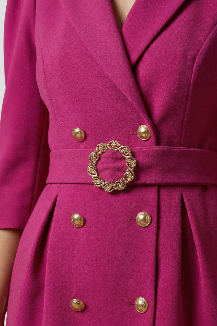 Rosalina™ | Elegant Belted Double-Breasted Blazer Dress