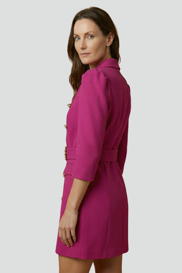 Rosalina™ | Elegant Belted Double-Breasted Blazer Dress