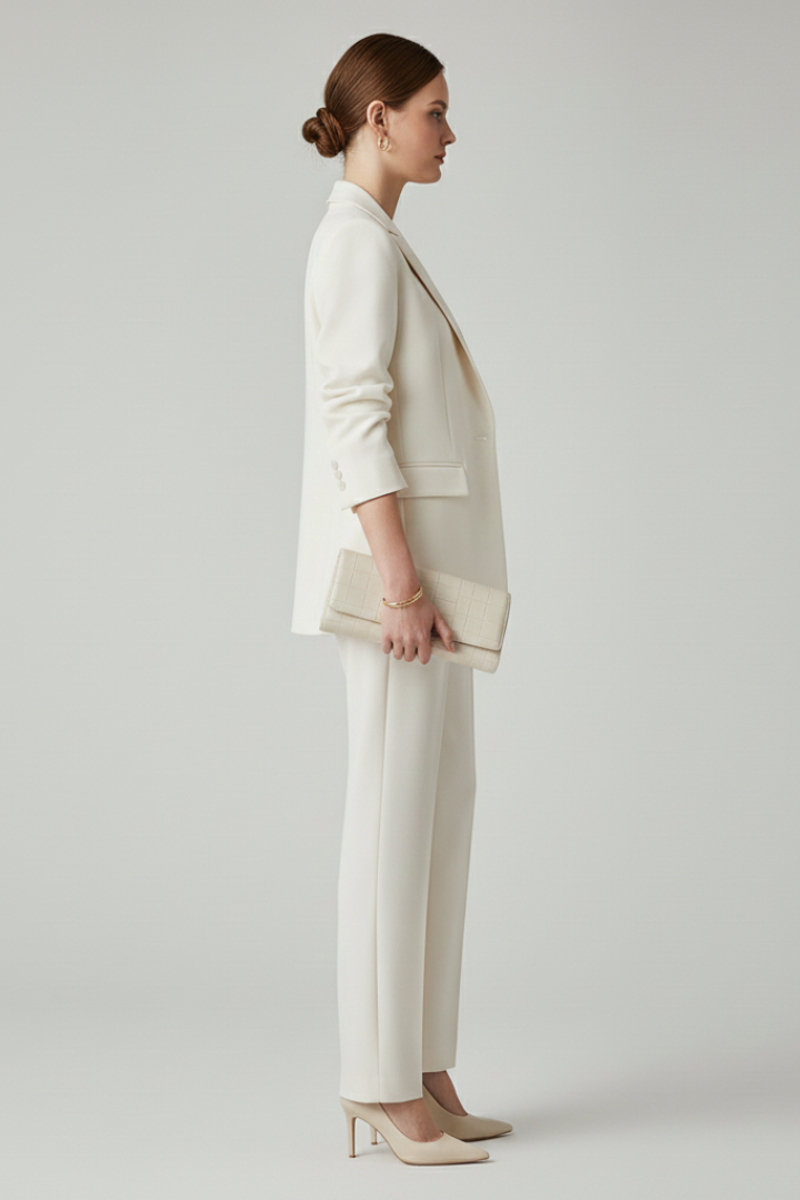 Evangeline™ | Elegant Tailored Blazer & Straight-Leg Trouser Set