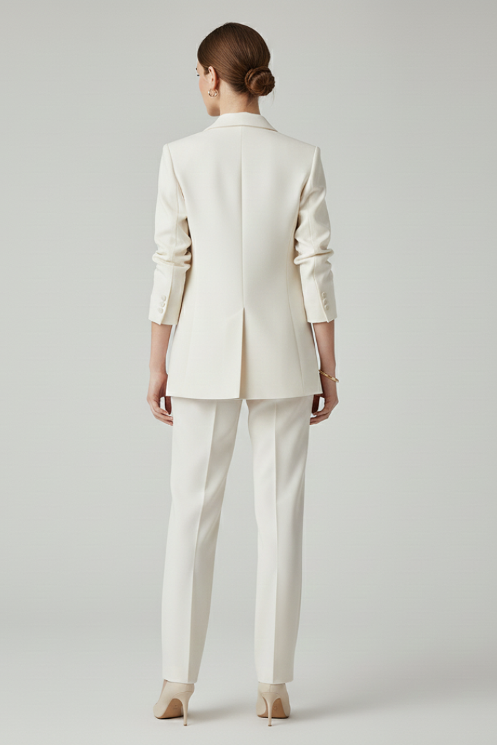 Evangeline™ | Elegant Tailored Blazer & Straight-Leg Trouser Set