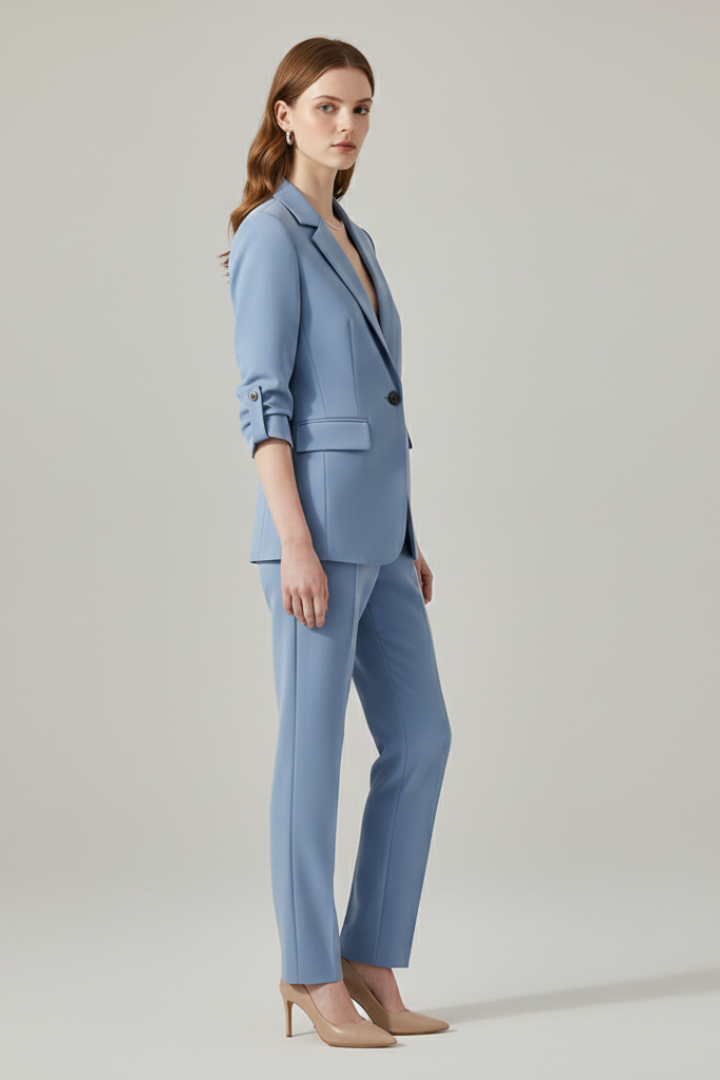 Marielle™ | Elegant Tailored Blazer & Straight-Leg Trouser Set