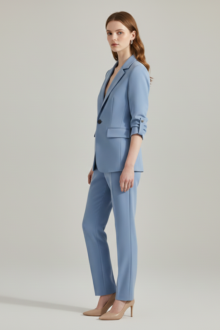 Marielle™ | Elegant Tailored Blazer & Straight-Leg Trouser Set