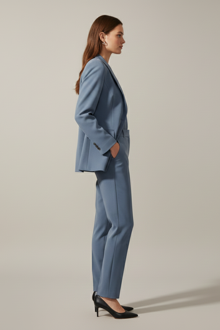 Simone™ | Elegant Tailored Blazer & Straight-Leg Trouser Set