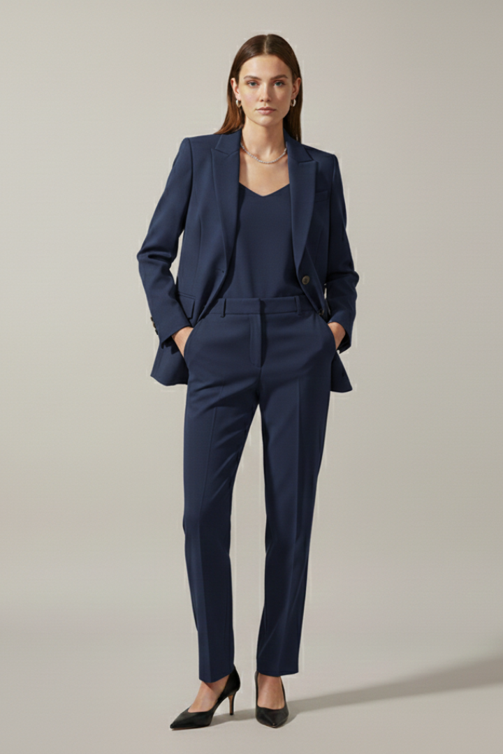 Simone™ | Elegant Tailored Blazer & Straight-Leg Trouser Set