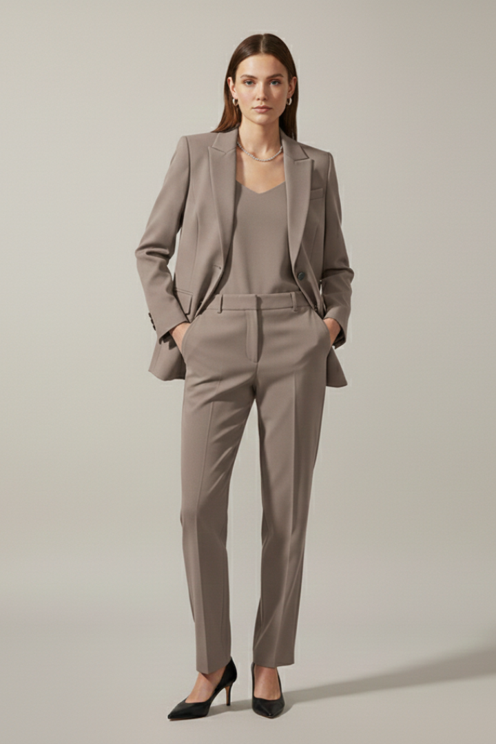 Simone™ | Elegant Tailored Blazer & Straight-Leg Trouser Set