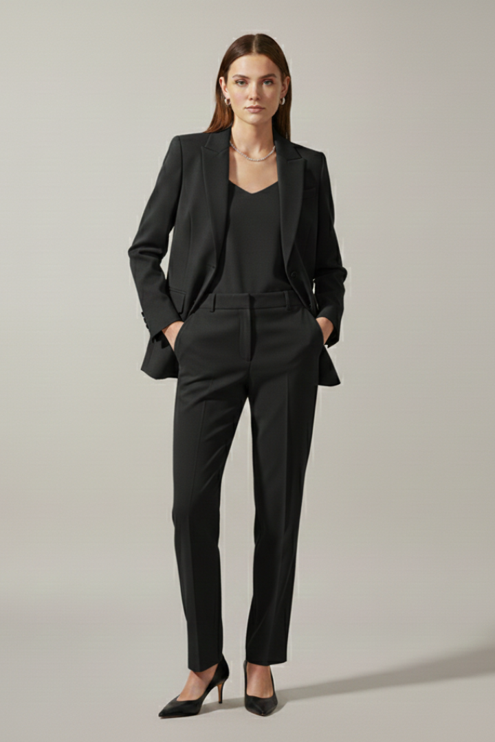 Simone™ | Elegant Tailored Blazer & Straight-Leg Trouser Set