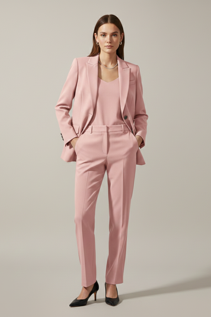 Simone™ | Elegant Tailored Blazer & Straight-Leg Trouser Set