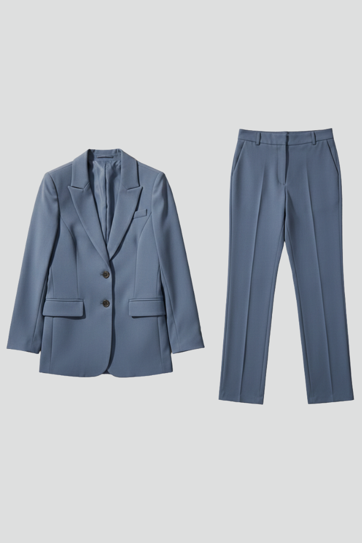 Simone™ | Elegant Tailored Blazer & Straight-Leg Trouser Set