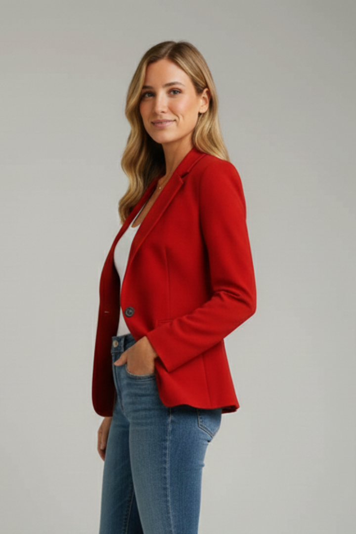 Emma™ | Elegant Single-Button Tailored Blazer