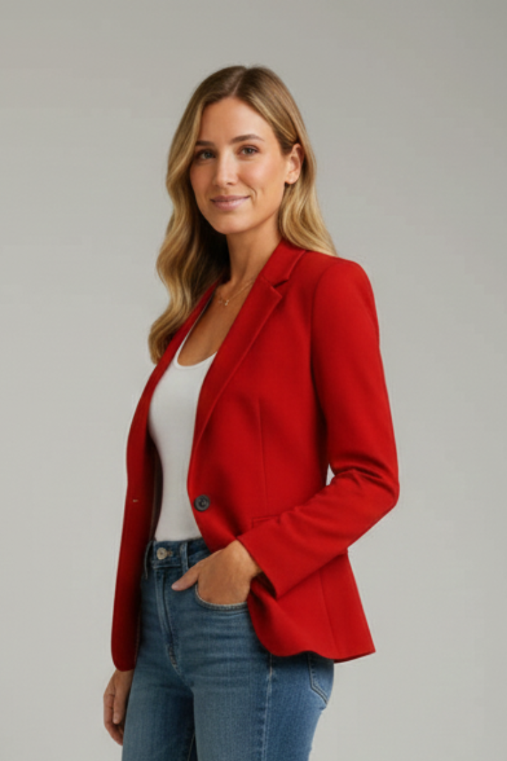 Emma™ | Elegant Single-Button Tailored Blazer