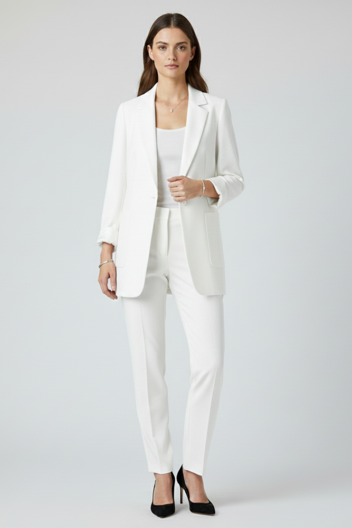 Adelina™ | Elegant Open-Front Longline Blazer