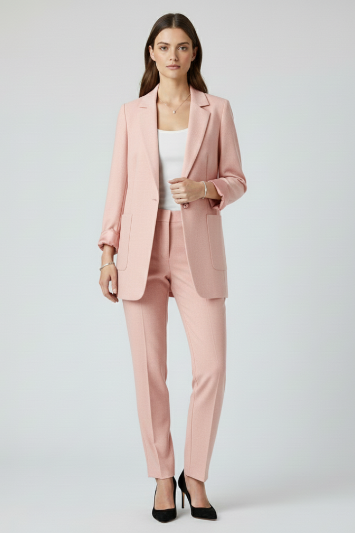 Adelina™ | Elegant Open-Front Longline Blazer