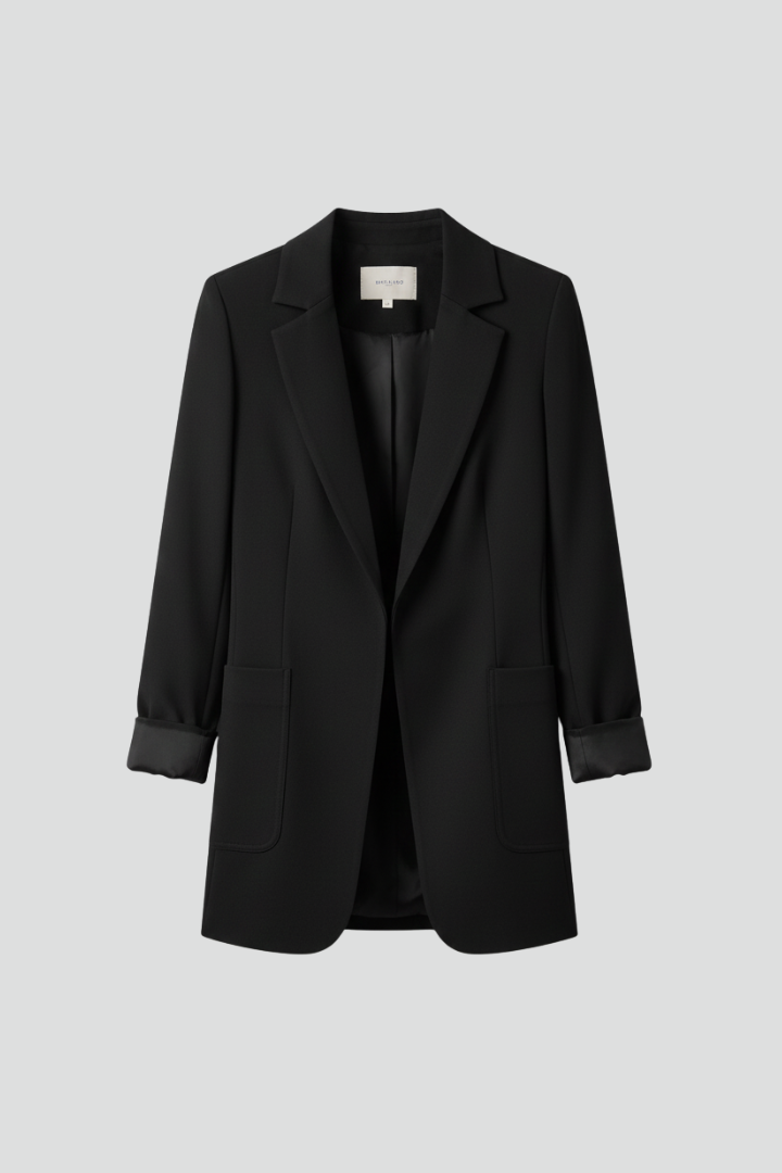 Adelina™ | Elegant Open-Front Longline Blazer