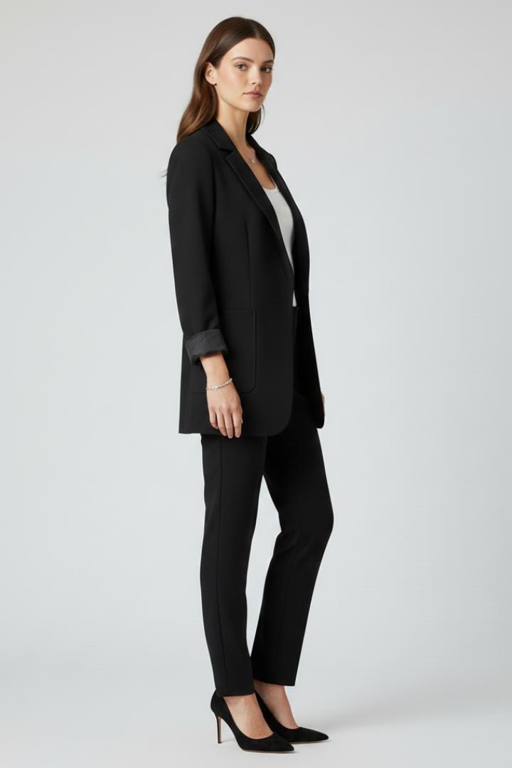 Adelina™ | Elegant Open-Front Longline Blazer
