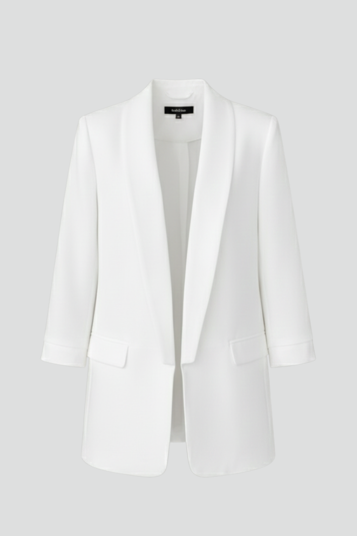 Celeste™ | Elegant Fitted Wrap-Collar Blazer
