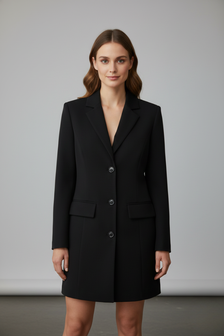 Alexandra™ | Elegant Longline Tailored Blazer