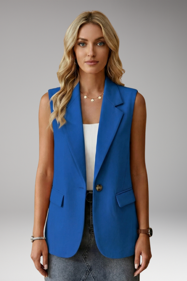Dominica™ | Elegant Sleeveless Longline Blazer Vest
