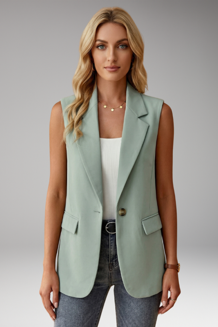 Dominica™ | Elegant Sleeveless Longline Blazer Vest