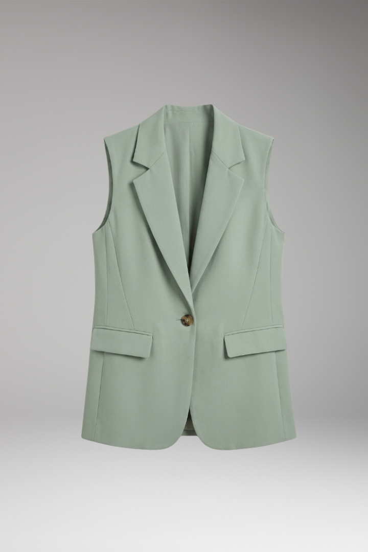 Dominica™ | Elegant Sleeveless Longline Blazer Vest