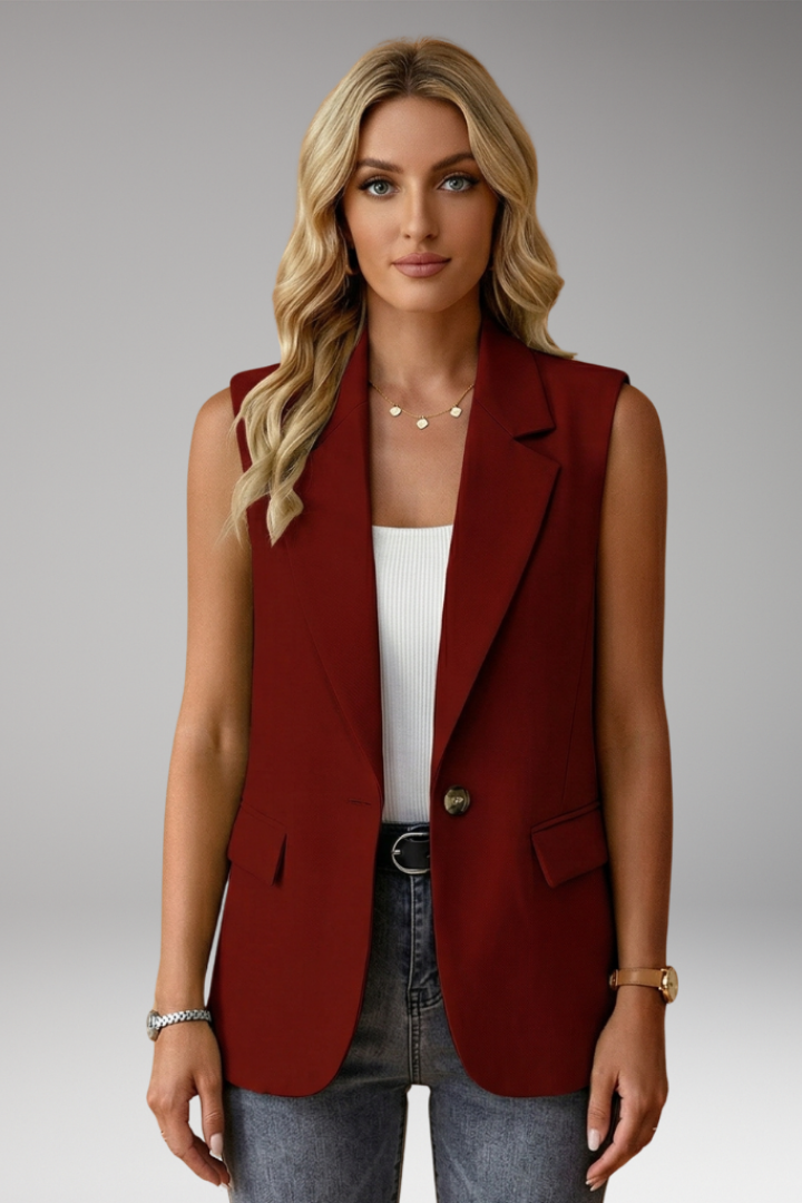 Dominica™ | Elegant Sleeveless Longline Blazer Vest