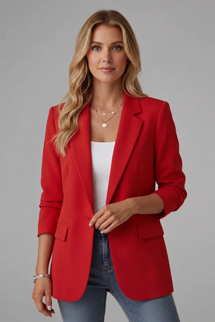 Emma™ | Elegant Single-Button Tailored Blazer