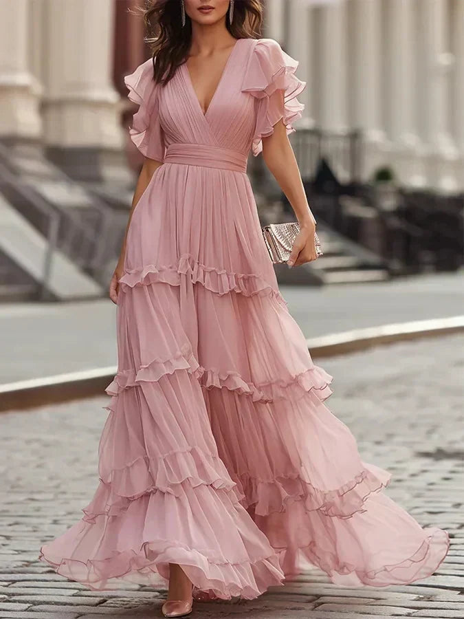 Juliette™ | Feminine Tiered Evening Maxi Dress