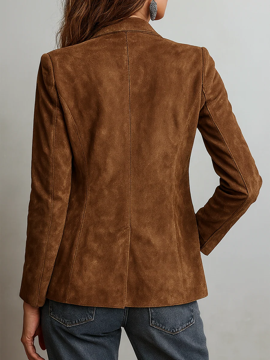 Margot™ | Vintage Western Brown Tailored Blazer