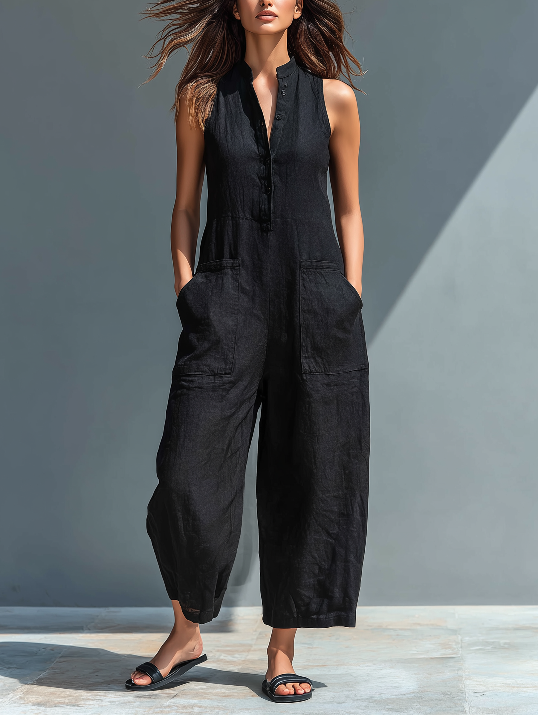 Marceline™ | Relaxed Sleeveless Wide-Leg Jumpsuit