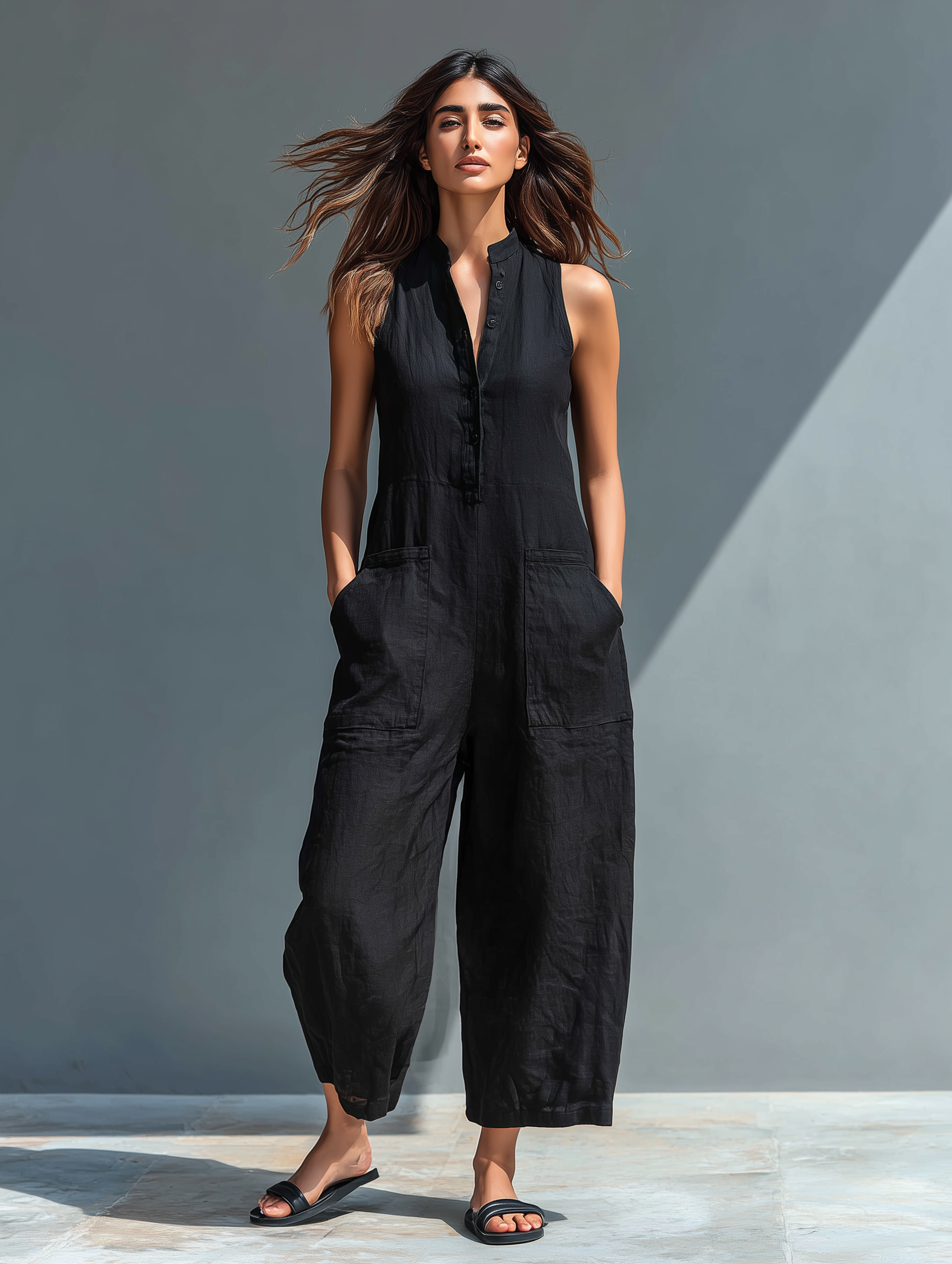 Marceline™ | Relaxed Sleeveless Wide-Leg Jumpsuit