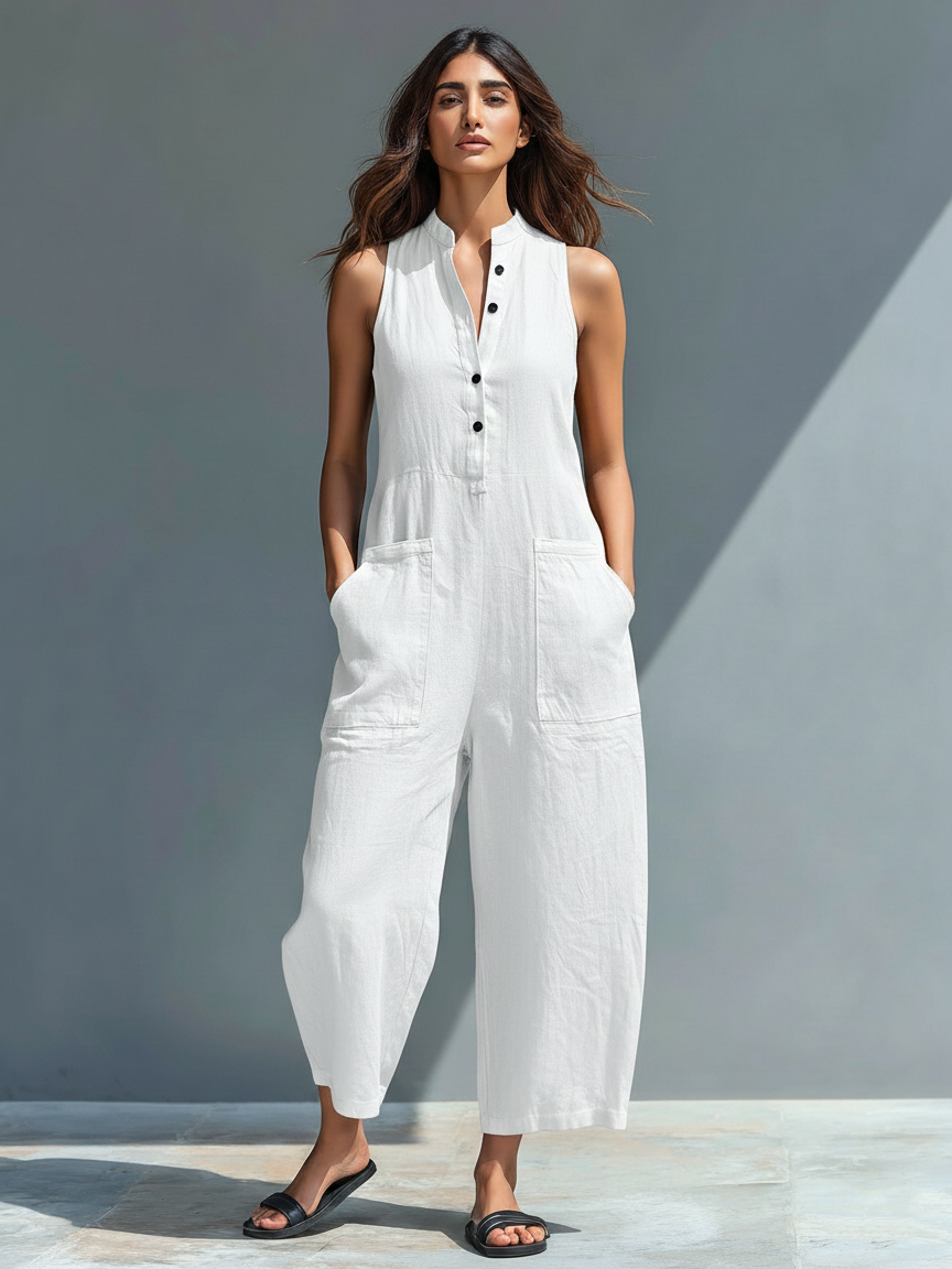 Marceline™ | Relaxed Sleeveless Wide-Leg Jumpsuit