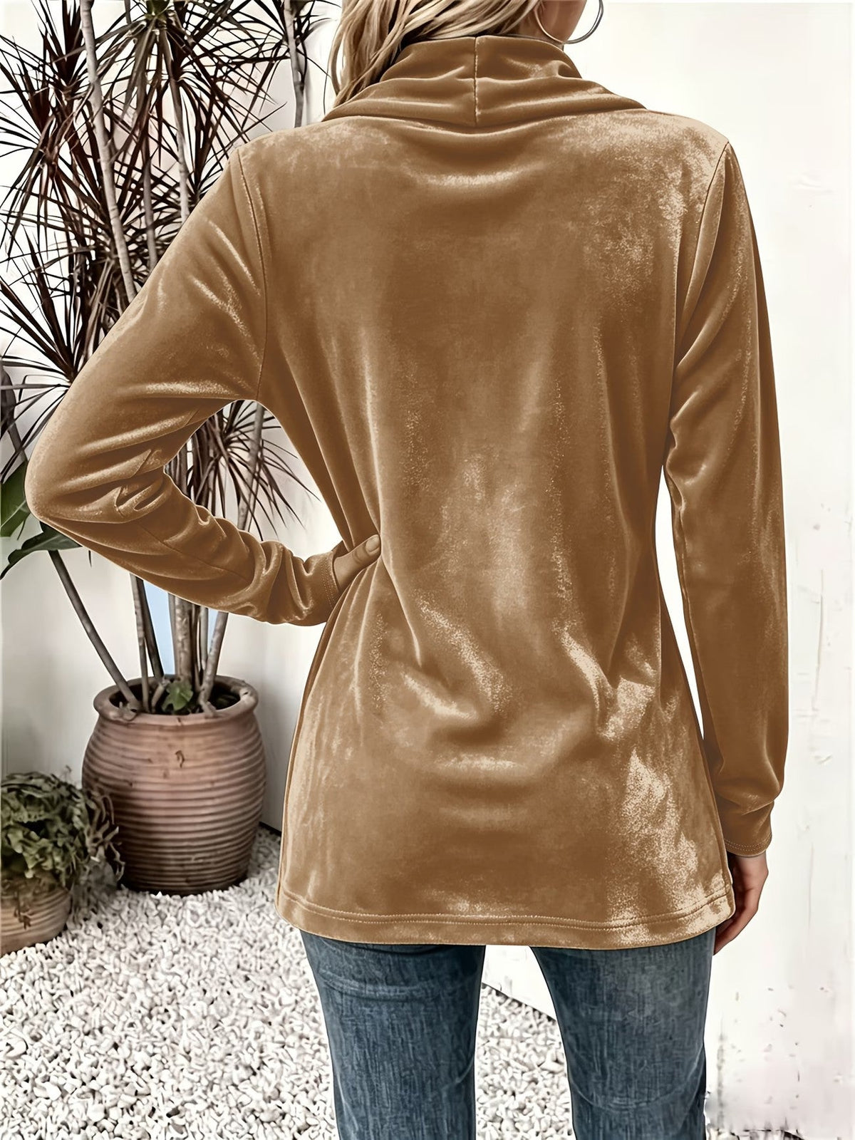 Sutton™ | Caramel Velvet Tailored Cardigan