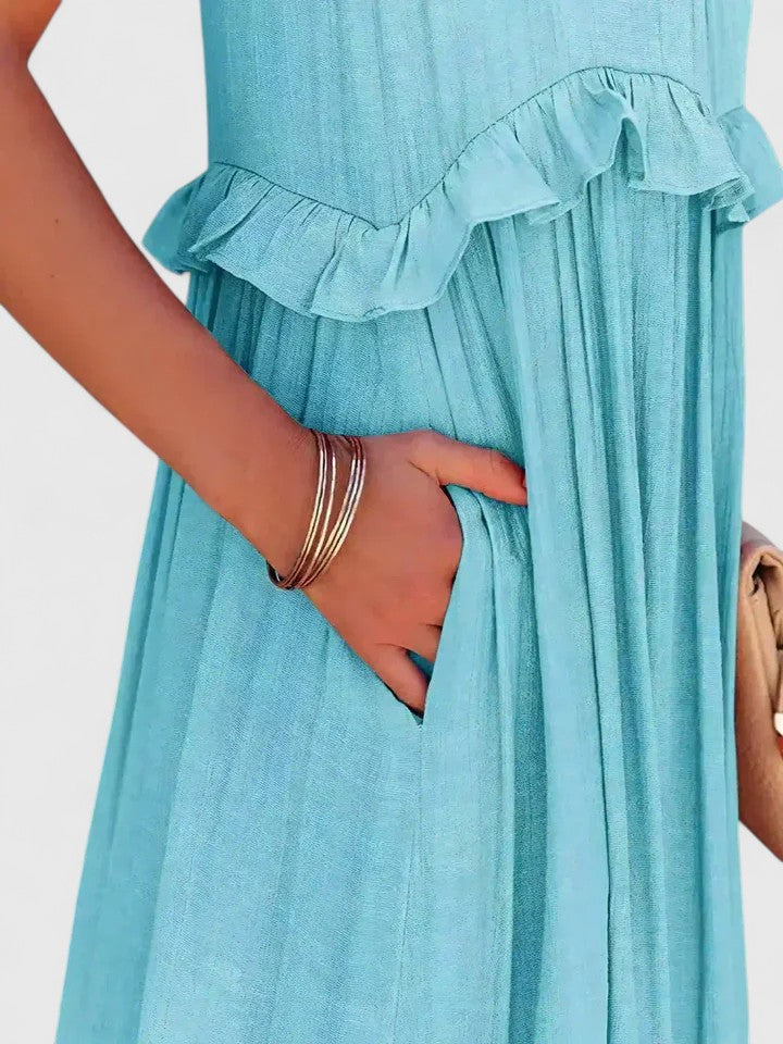 Genevieve™ | Flowing Ruffle Maxi Dress