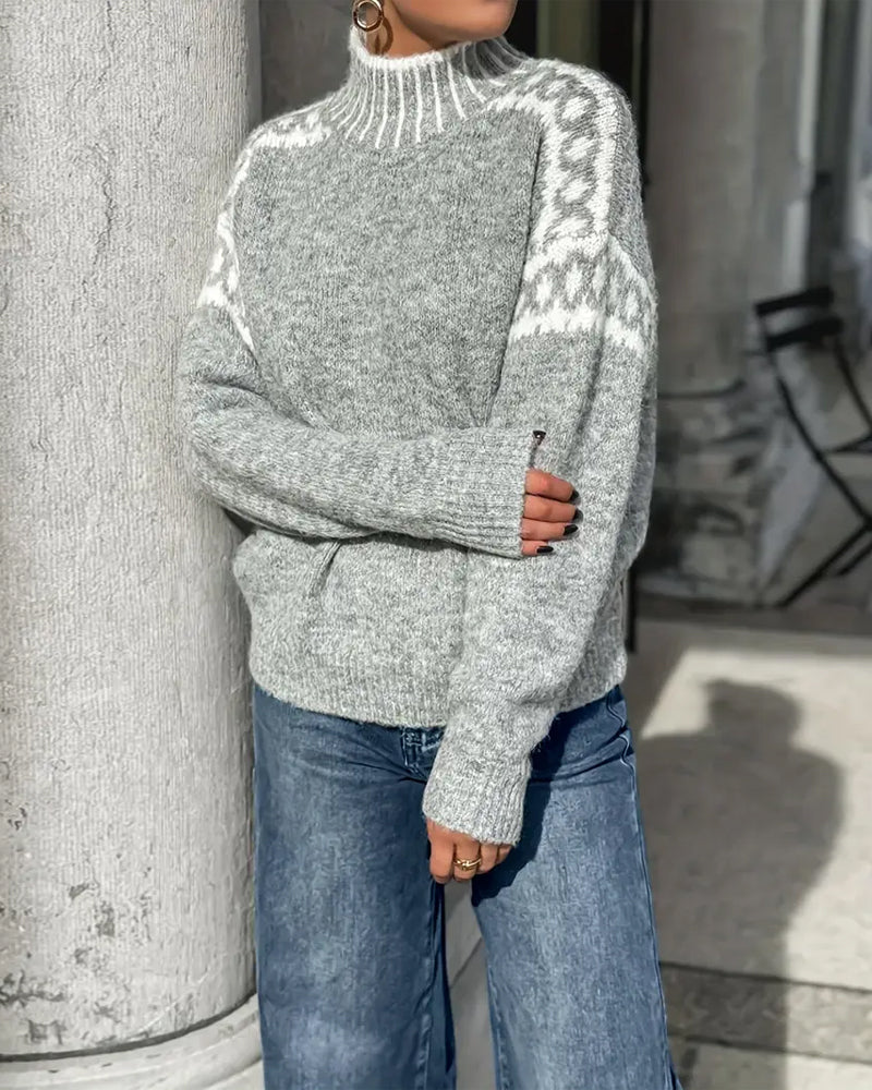 Liesel™ | Scandinavian High-Neck Wool-Blend Sweater