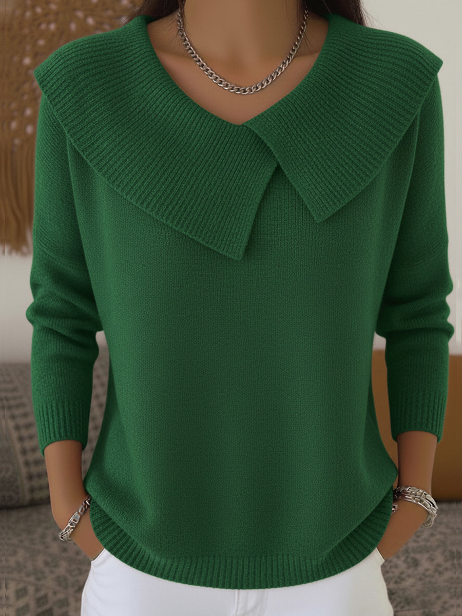 Yareli™ | Women's Oversized Collar Knit Jumper