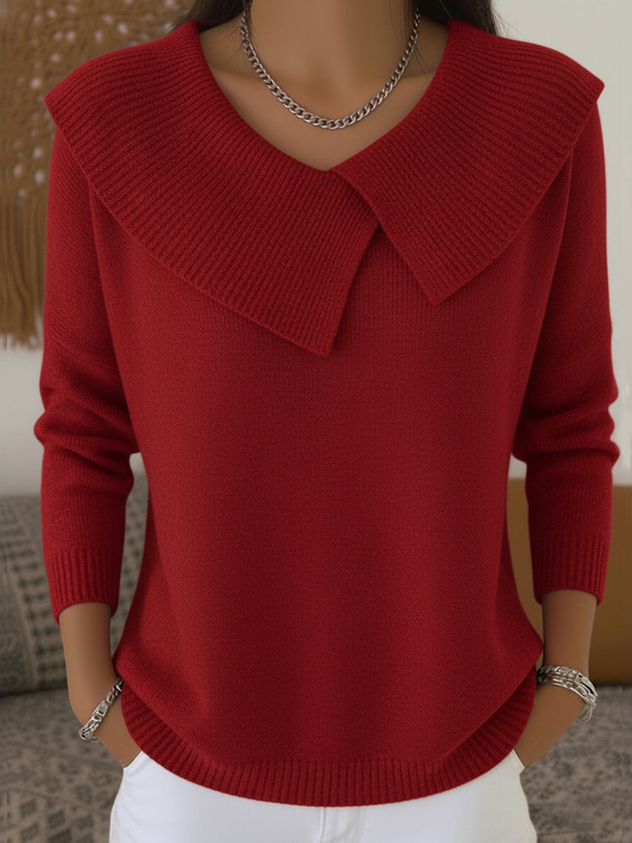 Yareli™ | Women's Oversized Collar Knit Jumper
