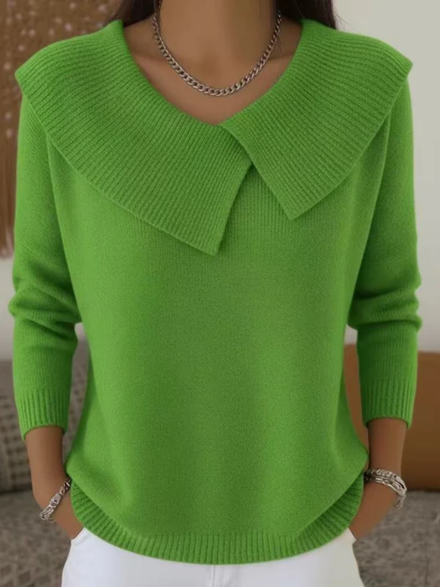 Yareli™ | Women's Oversized Collar Knit Jumper