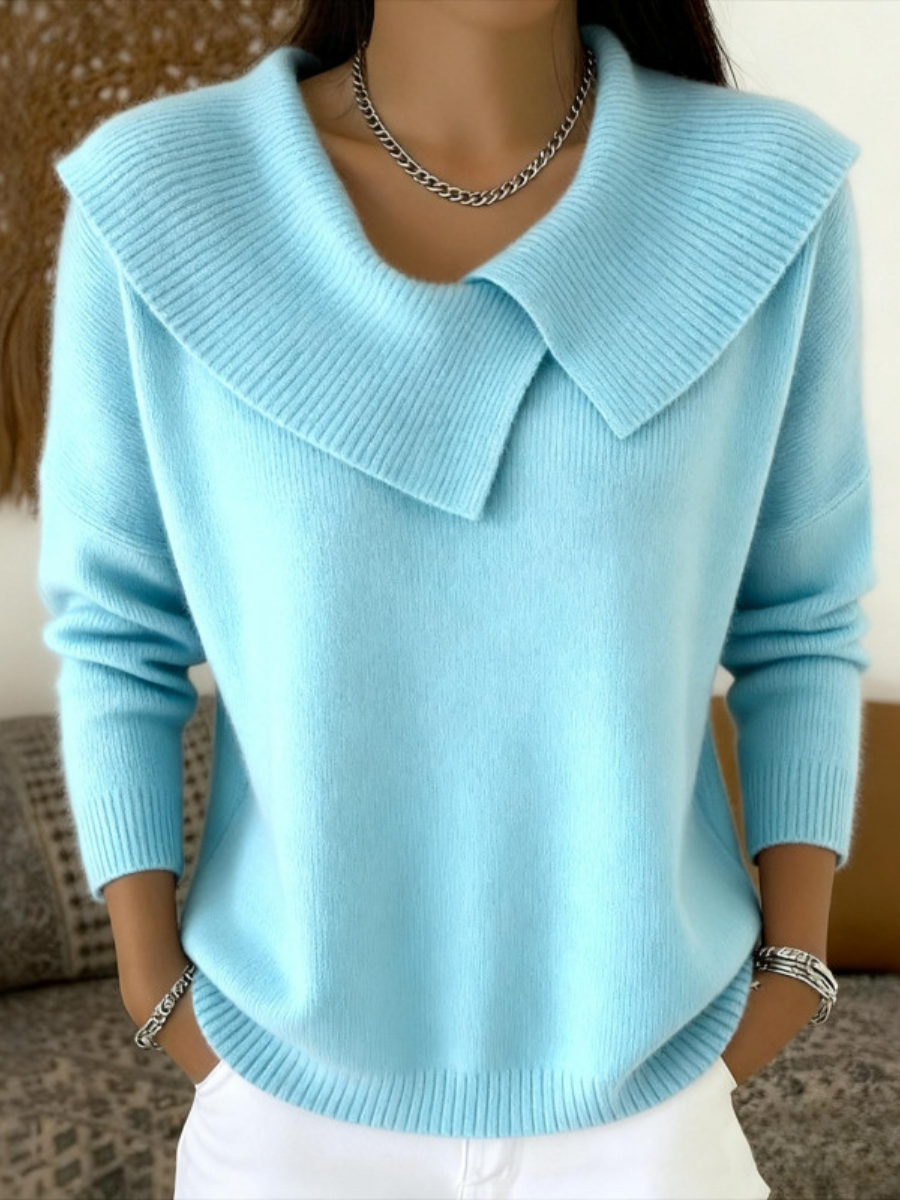 Yareli™ | Women's Oversized Collar Knit Jumper