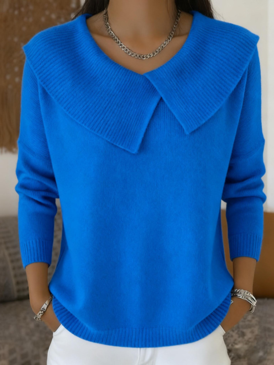 Yareli™ | Women's Oversized Collar Knit Jumper
