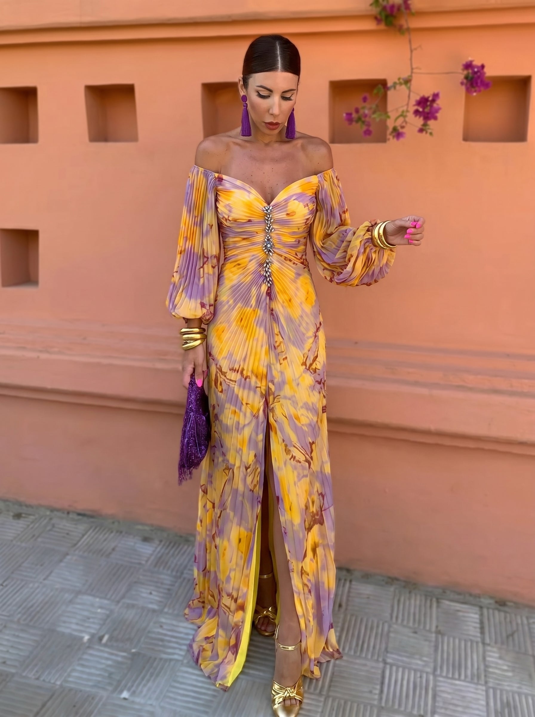 Valentina™ | Off-Shoulder Floral Maxi Dress