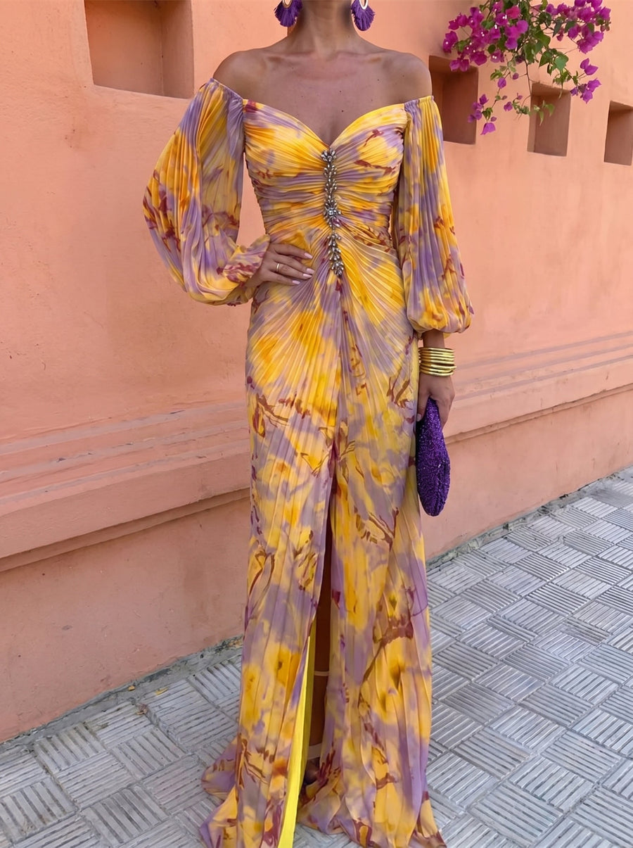 Valentina™ | Off-Shoulder Floral Maxi Dress