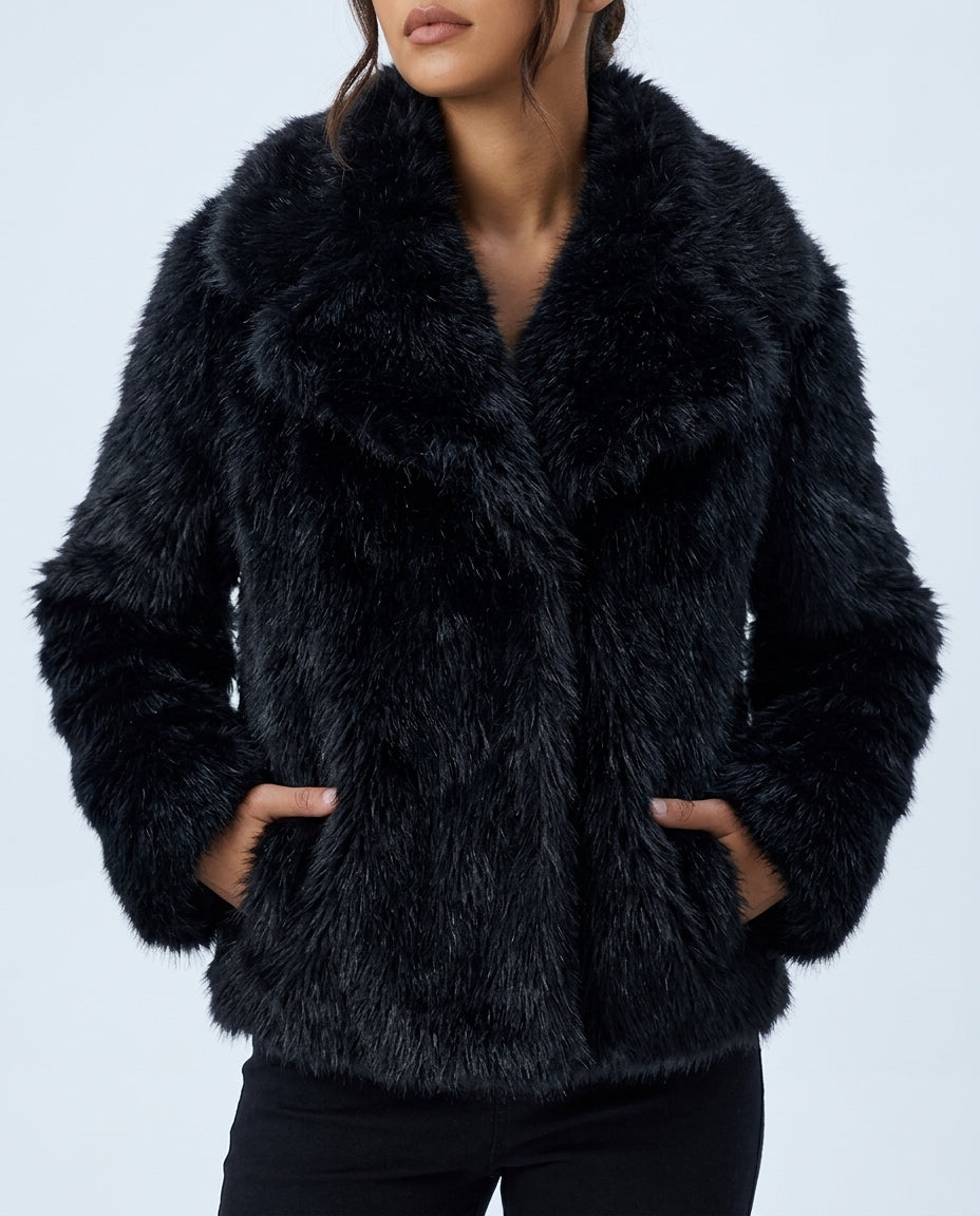 Margaux™ | Old-Money Inspired Faux Fur Jacket