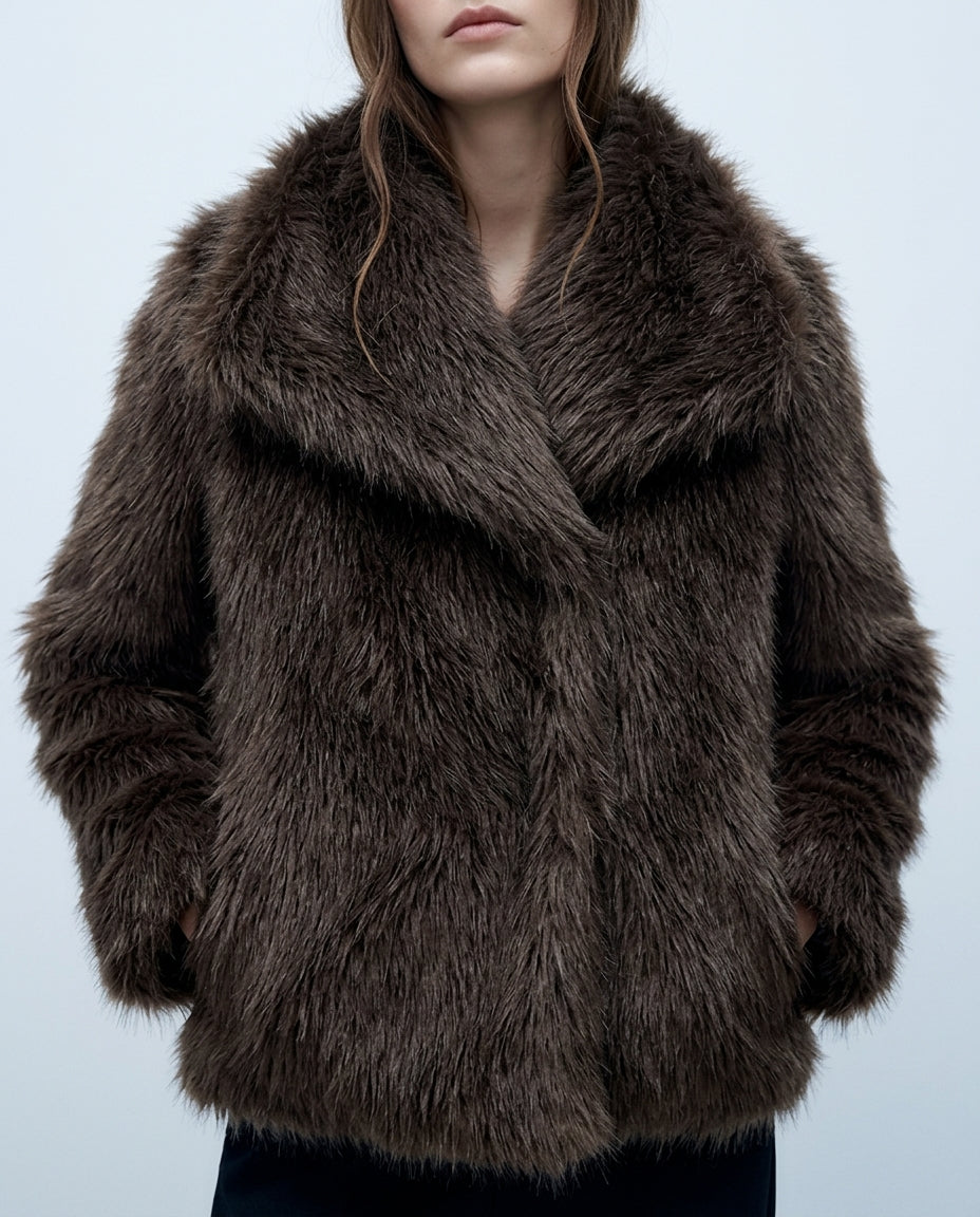 Margaux™ | Old-Money Inspired Faux Fur Jacket
