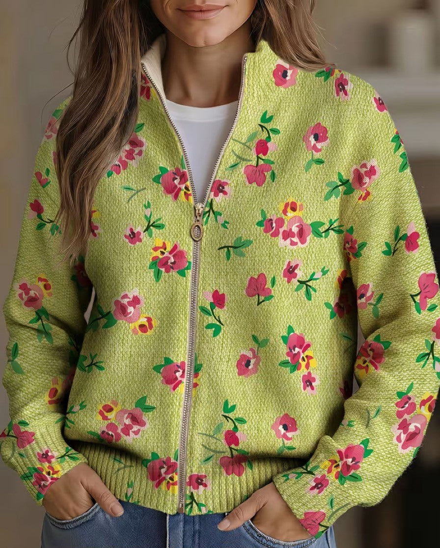 Clover™ | Wildflower Meadow Zip-Up Cardigan