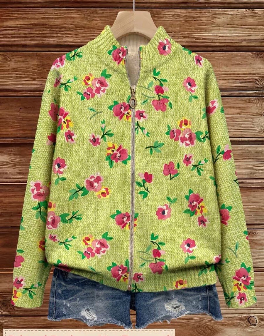 Clover™ | Wildflower Meadow Zip-Up Cardigan