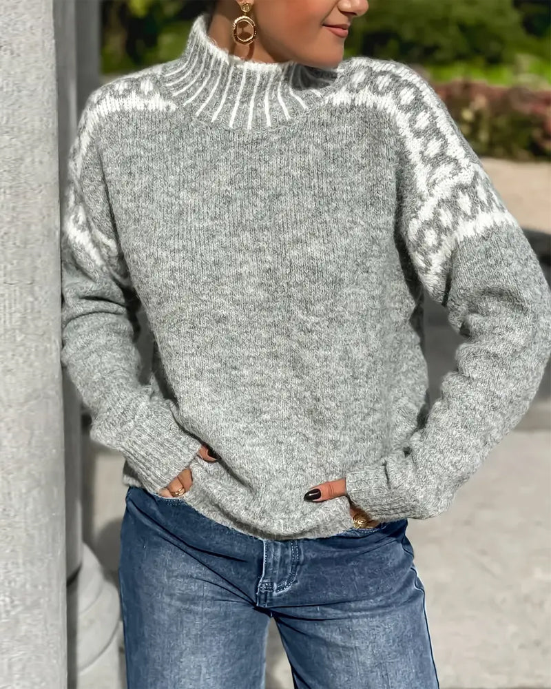 Liesel™ | Scandinavian High-Neck Wool-Blend Sweater