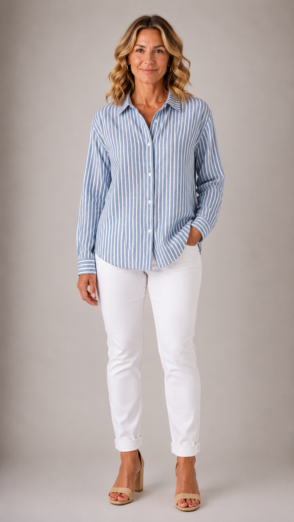 Louise™ | Women's Striped Knit Cardigan