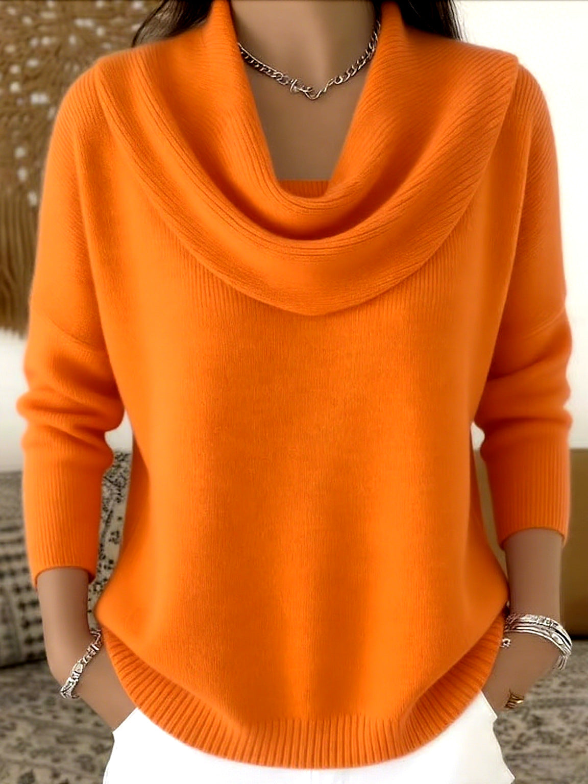Marie™ | Women's Cowl Neck Knit Sweater
